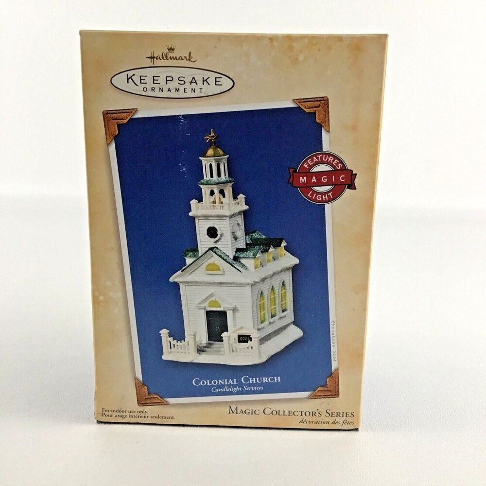Hallmark Keepsake Christmas Ornament Candlelight Services #7 Colonial Church